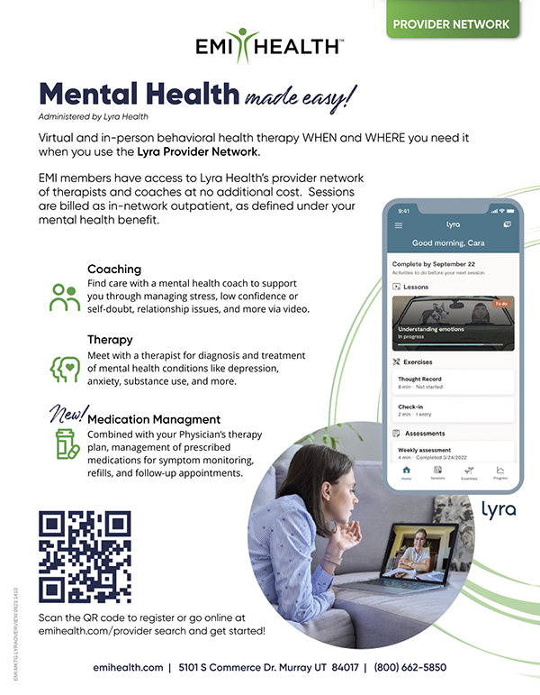 Brochure LYRA Mental Health Provider Network