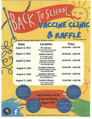 Vaccine Clinic and Raffle flyer